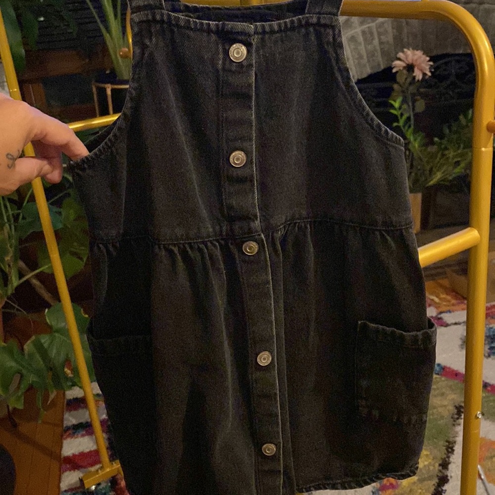 Zara Denim Collection “Washed black” Color girls jean dress